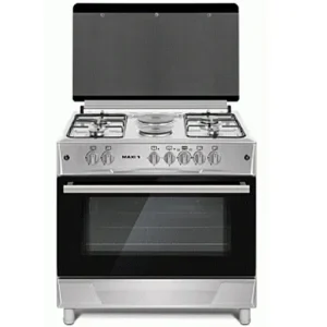 Maxi Gas Cooker 60X90 -4 Gas + 2 Hotplate- INOX