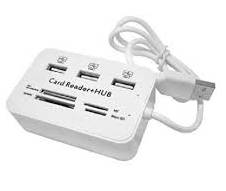 Micro USB Hub 2.0 Combo 3 Ports Card Reader - High Speed USB Splitter All In One