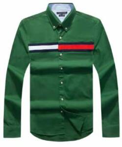 TH Men's Green Long Sleeve Vintage Shirt