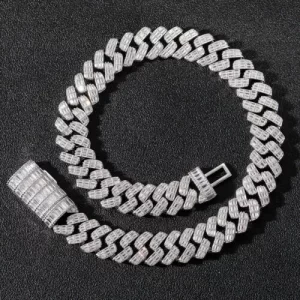 Ice Flooded Bagguete Cuban Hand Chain