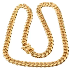 Gold 14mm Miami Cuban Link Necklace
