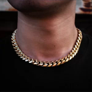 Gold Cuban Link Choker Chain | Real Gold Plating