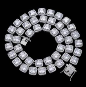 Iced Out Square Baguette Tennis Choker Neck Chain