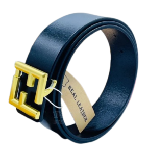 Quaintly Leather Men Belt Black