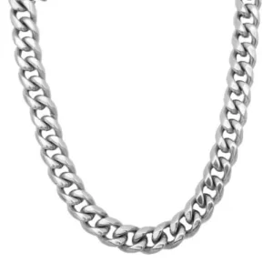 15mm Chrome Silver Miami Cuban Link Chain