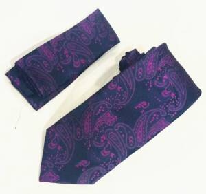 High Quality Men Tie Pink and Blue