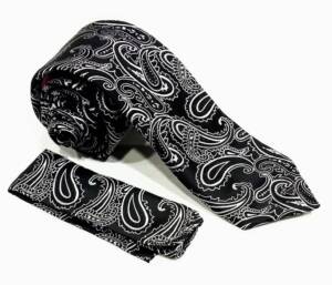 High Quality Men Tie Black and White
