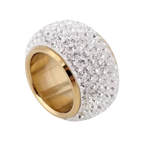 Gold Bold Iced flooded Band