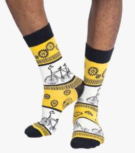 Brown bicycle socks
