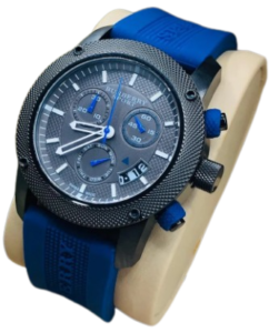 Burberry Men's Endurance Blue Chronograph Dial Rubber Strap Watch