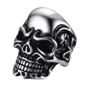 Silver Bikers Villain Skull Ring