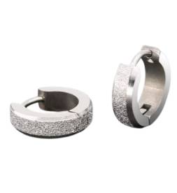 Simple Sand Dust Round Huggie Earring