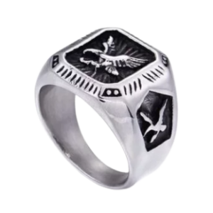 Vintage Silver Bird Ring for Men