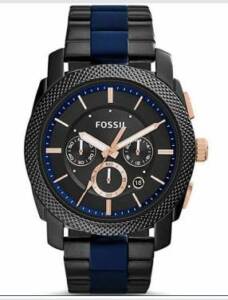 Fossil Black and Blue Male Watch