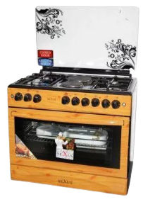 NEXUS STANDING GAS COOKER WOOD | GC-NX-8000S (4+2)