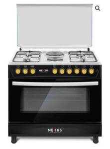 Nexus Turkey Gas Cooker Black Matt Finished | NX-9001- 4+2