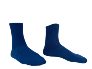 Blue Solid Socks