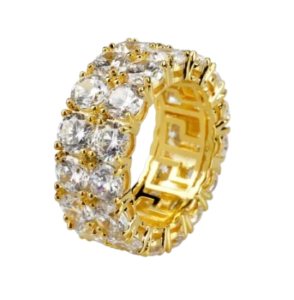 Iced Out Dual Row Paved Tennis Ring