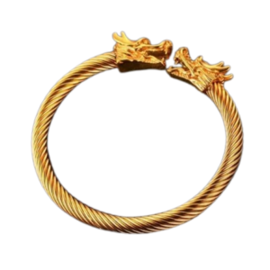 Gold Dragon twisted Wire Bangle Bracelet