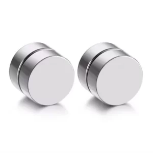 Stainless Silver 2 sided Magnetic Earring