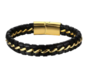 Dazire Woven Magnetic Clasp Leather Bracelet