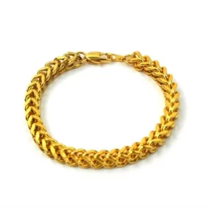 Classic Single Franco Gold Bracelet