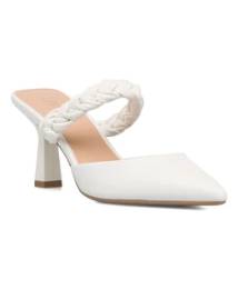 LORA FERRES WHITE POINTED TOE MULE