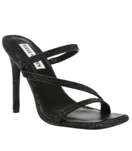 STEVE MADDEN BLACK RHINESTONE MULE