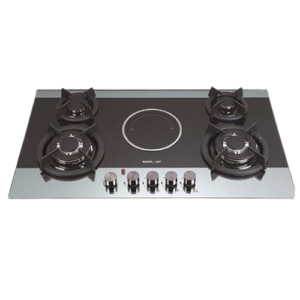 RESTPOINT 5 BURNERS BULT-IN HOB COOKER WITH 8MM THICKNESS BLACK TEMPERED GLASS DESIGN - RC-GH3
