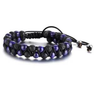 Volcanic Stone Knitted Adjustable Bracelet
