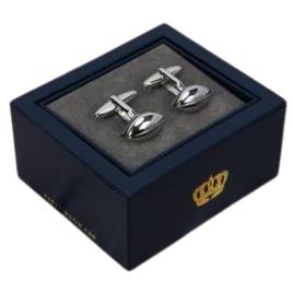 HARVEY MAKIN CL218 PAIR OF CUFFLINKS – RUGBY BALL