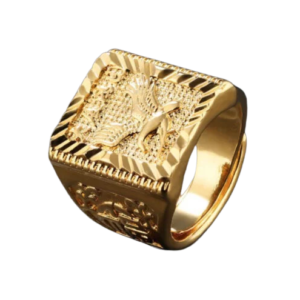 22krt Saudi Gold Eagle Adjustable Ring