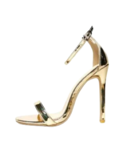 High heeled womens wedding sandals – Gold