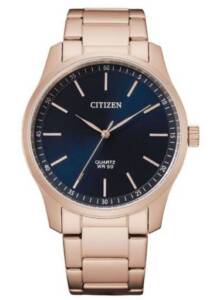 CITIZEN BH5003-51L MEN’S ANALOG QUARTZ BLUE DIAL BRACELET WATCH