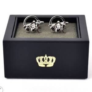 HARVEY MAKIN® HM2169 NICKEL PLATED CUFFLINKS – CLADDAGH