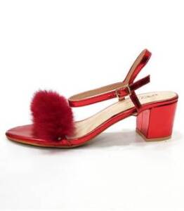 Feather Weather Strappy Stiletto Heels -Red