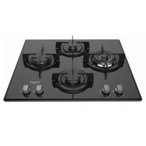 Ariston Hob Cooker | Built-in-Gas, 60cm, Hob 4 Gas Burners, Gas-On-Glass Design, Electric Ignition – DD 642ABK