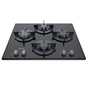 Ariston Hob Cooker | Built-in-Gas, 60cm, Hob 4 Gas Burners, Gas-On-Glass Design, Electric Ignition – DD 641