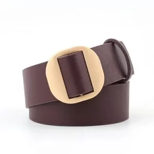 Pu Leather Waist Belt for Women - Coffee