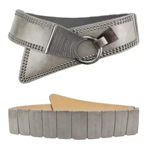 Rivet Retro Style Punk Womens Belt for Dresses - Grey