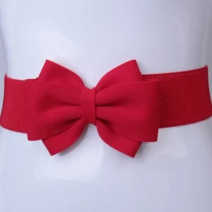 Cute Bow Knot Elasticated waist belt - Red