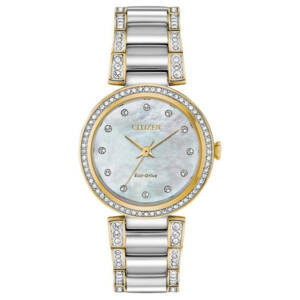 Citizen Silhouette Swarovski Crystal Mother of Pearl Dial Ladies Watch