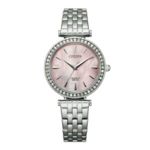 CITIZEN WOMEN’S SILVER STAINLESS STEEL QUARZ CHIC WATCH ER0210-55Y