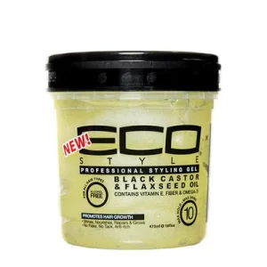 ECO STYLER BLACK CASTOR & FLAXSEED OIL GEL (473ml - 16oz)