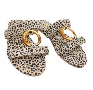 Round Bar Flat Slippers – Nude
