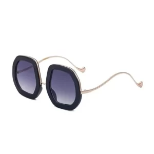 Trendy Oversized Women Luxury Sun Glasses – Black