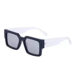 Trendy Thick Frame Square Unisex Sunglasses – Black Silver