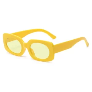 Rectangle Retro Trendy Fashion Sunglasses for Women – Yellow