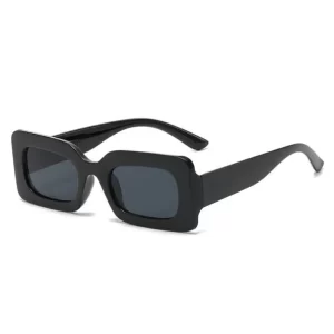 Plastic Chunky Rectangle Sunglasses – Black