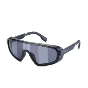 Fashion Shield Visor Mask Sunglasses – Black